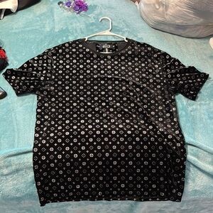 Black and Silver Patterned T-Shirt
